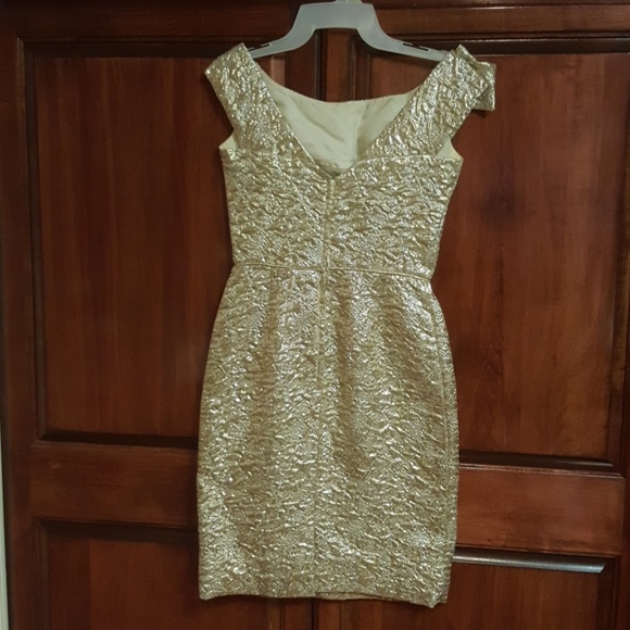 STUNNING GOLD 60s Cocktail dress - Picture 2 of 8